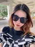 CAIILKUN墨镜女2025年新款太阳镜眼镜高级感防晒驾驶开车偏光镜高颜值 黑框黑灰片（高档礼盒装） 高级感轻奢时尚百搭ck风 实拍图