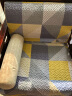 菲·诗·卡（FISKAS） 四季通用沙发垫北欧简约天然全棉套罩巾布艺套装通用组合坐垫子 染卡 70*150cm 实拍图