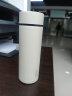 名创优品（MINISO）保温杯304不锈钢水杯男女大容量带茶滤泡茶杯子400ml优雅白 实拍图