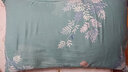 南极人全棉枕套48x74cm一对家用纯棉高级高支高密斜纹枕头套单人枕芯套 花影轻颜-绿【48x74cm/一对装】 实拍图