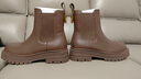 他她（TATA）焦糖布丁烟筒靴女靴子厚底加绒秋冬短靴切尔西靴WAQA2DD4 啡色（绒里） 37 实拍图