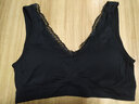 莫代尔内衣大码胖mm全罩无钢圈文胸加肥加大薄款运动背心抹胸女弹力胸罩 黑色 均码 120-160斤 实拍图
