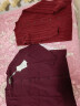 珍贝羊绒衫女装秋冬新款经典打底纯色长袖开衫毛衣外套上衣TM5931 古棕红 XL/(110码) 晒单实拍图