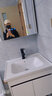 艺乐雅（YILEYA）卫浴白色浴室柜陶瓷一体盆卫生间洗脸盆柜组合洗手盆洗漱台组合柜 【60cm智能镜柜款】配面盆龙头 实拍图