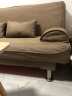 徽月 多功能折叠沙发床两用简易三人位小户型客厅租房家具懒人沙发可拆洗网红免洗科技布艺沙发 咖啡麻布 可拆洗双人座1.5米长配2个扶手枕2腰枕 实拍图