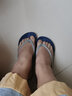 黑玛（Hotmarzz）人字拖女防滑防臭2024印花情侣款拖鞋女士夏季防滑夹脚沙滩拖鞋 0764-银色 38 (247mm) 实拍图