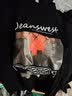 真维斯（Jeanswest）长袖t恤男春秋纯棉青少年休闲重磅二本针宽松大码男士圆领打底衫 黑#ZS落日余晖 L 【220G重磅棉】 实拍图