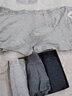 七匹狼高档男士内裤男平角裤纯棉中腰透气裤衩男生裤头底裤四角裤 (纯色)明筋款 4条 3XL (185) (建议160-180斤) 实拍图