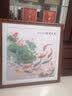 绘扬 牡丹九鱼图挂画中式客厅2026年新款餐厅装饰画进门玄关壁画方形 6-荷花九鱼图 带框尺寸60*60cm 咖啡色框 实拍图