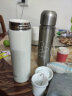 纯陶瓷内胆保温杯非涂层茶水分离杯高颜值男女士泡茶杯学生办公室 珍珠白【不带茶隔】 实拍图