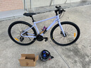 MACOGE迈凯捷超轻铝合金平把公路自行车砾石公路车碟刹男女成人学生瓜车 豆蔻紫-27速-超轻铝合金车架 M码-适合身高158-175CM 实拍图