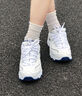 斯凯奇（Skechers）女小白鞋厚底增高休闲鞋网面透气运动鞋时尚春季款 99999863 白色/海军蓝色/WNV 37 实拍图