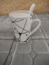布丁瓷艺大容量马克杯带盖勺陶瓷茶水杯子办公室家用男女士牛奶早餐咖啡杯 记忆的沙漏（瓷盖+勺） 实拍图