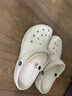 crocs卡骆驰檀健次同款洞洞鞋男沙滩鞋|10001 白色-100 43(270mm) 实拍图