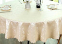 芊思曼（qiansiman）餐桌布酒店餐厅饭店大圆桌桌布防水防烫防油免洗圆形家用婚庆台布 月季香槟 圆1.6米（建议直径1.2米以内圆桌 实拍图