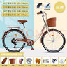 ICOLOUR自行车女成人女士男通勤上班单车轻便款亲子学生复古公主车 尊享黄【变速-实心胎不怕扎】 24寸【适合身高：140-160cm】 实拍图
