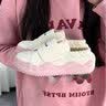 回力女鞋软底帆布鞋女百搭一脚蹬休闲鞋子女 F147BR 米色 38 实拍图