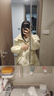 鸭鸭（YAYA）羽绒服女中长款2025年冬季新款气质百搭连帽宽松收腰显瘦极寒外套 椰奶绿 M 实拍图