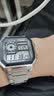 卡西欧（CASIO）男表小方块手表 学生休闲运动钢带 多功能持久电力夜光防水电子表 AE-1200WHD-1A 实拍图