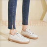 ZHR休闲鞋女真牛皮可踩脚果冻底女鞋学生舒适百搭运动免系带平底小白鞋女 A77 米色 38  实拍图