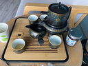 唐丰（TANGFENG）陶瓷茶具套装家用半全自动石磨懒人功夫茶具茶杯茶壶整套泡茶神器 春正黑+暗香自动茶具（无礼盒） 实拍图