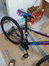 EG7山地自行车成人学生变速越野单车双减震赛车26寸青少年男女 辐条【升级减震 超强承重】炫彩 27.5寸30速【适合：175-190CM】 实拍图