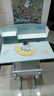 optalent儿童学习桌书桌小学生写字桌台男女孩子课桌椅套装简约组合可升降 勤学天空蓝70cm桌面/矫姿器/多分区收纳 实拍图