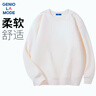 GENIOLAMODE森马集团卫衣男日系纯色休闲圆领套头上衣宽松舒适百搭长袖 实拍图