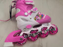 小状元轮滑鞋儿童初学者旱冰鞋溜冰鞋初学者男童女童滑轮鞋生日礼物 入门体验-粉【工具配件】 S (适合鞋码27-32)八轮全闪 实拍图