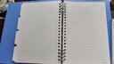 文谷(Wengu)A5/60张可拆卸不硌手铁夹活页本20孔高颜值商务简约纯色横线本大容量办公用笔记本子 BI010A5蓝 实拍图