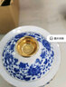 容山堂京韵盖碗茶杯陶瓷大号珐琅彩绘三才青花泡茶碗功夫茶具配件 陶瓷珐琅彩盖碗-蓝莲花 实拍图