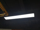 邦磊（Banglei）LED办公室吊灯长方形工业风工作会议室车间商场超市网吧照明灯具 直角黑框白光120*20cm-48W 实拍图