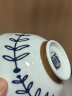 亿嘉（IJARL）陶瓷碗5英寸饭碗日式釉下彩高脚防烫甜品碗水果碗家用 和风5只装 实拍图