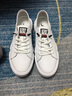 笠足典板鞋男鞋新款小白鞋夏季透气网布鞋青少年时尚休闲韩版潮鞋 白色 44运动码 实拍图