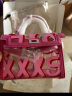 Hxxxxs女士包包透明单肩包斜跨包涂鸦粉色手提包联名款520送女友礼物 12粉色 晒单实拍图