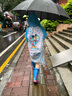 lemonkid儿童雨鞋男女童防滑水鞋小孩学生高筒雨靴 卡尔搞怪海盗鲨 34码 实拍图