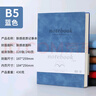 嘉然恒 商务肤感羊巴皮笔记本本子B5加厚大号软皮面记事本笔记本子文具高颜值工作日志会议记录本定制 深蓝色 实拍图