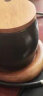 无泥（WUNI） 欧式轻奢黑色马克杯带盖勺哑光咖啡杯配底座创意简约大容量咖厅 黑色星睛杯带勺（配盖+底座） 实拍图