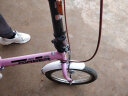 永久（FOREVER） 折叠自行车女款超轻便携小型男变速上班单车成人大人 免安装 升级版-单速-粉色 减震款 16英寸（适合身高110-150CM） 实拍图