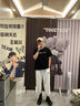 举风华夫格七分裤男士夏季薄款潮流运动裤子男宽松高街过膝休闲短裤男 黑色 XL 130至145斤可穿 实拍图