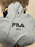 FILA 斐乐官方情侣款连帽卫衣秋季新款纯棉宽松针织长袖上衣加绒 【加绒】云雾花灰-MG L 实拍图