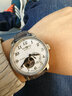 齐博林（Zeppelin）手表男进口德表商务防水皮带钢带镂空自动机械男表十大名表腕表 7666-1白盘复古灰带【精选推荐】 实拍图