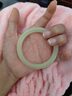 龍隐 青白玉手镯女士款晴水料A货正品和田玉髓玛瑙羊脂白镯子圆条 青白玉圆镯  圈口  54-55【适合80-90斤】 实拍图