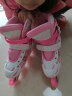 EVERVON轮滑鞋儿童溜冰鞋男女童旱冰鞋KJ-337粉色附护具头盔M号适35-38码 晒单实拍图