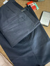 恒源祥高端男士休闲裤中老年长裤子宽松纯棉免烫秋冬加绒直筒高腰爸爸装 深蓝秋冬款 厚款 35 码二尺七五腰【建议145-155斤 实拍图