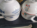 瓷航（CiH） 瓷航日式创意陶瓷泡面碗泡面杯餐具套装方便面碗汤碗大号带盖 大号水之源+中号卡通泡面碗情侣套装配2套餐具 实拍图