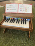 NEW CLASSIC TOYS儿童木质机械小钢琴 儿童电子琴1-6岁男女孩宝宝音乐早教玩具礼物 25键胡桃木色【木质电子钢琴】 实拍图