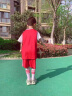 圣希奴（SaintsYno）儿童篮球服套装男童六一幼儿园表演服装小学生女孩运动训练篮球衣 JZG25红色假两件套装 120码（110-120cm） 晒单实拍图