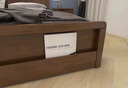 北欧实木床双人床家用现代简约出租房单人床主卧室轻奢高箱储物床 实木单床[默认胡桃色] 1500mm*2000mm 框架结构 实拍图
