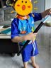 柠檬宝宝儿童泳衣男女童速干衣分体中大童宝宝泳装 冲浪恐龙 110 实拍图